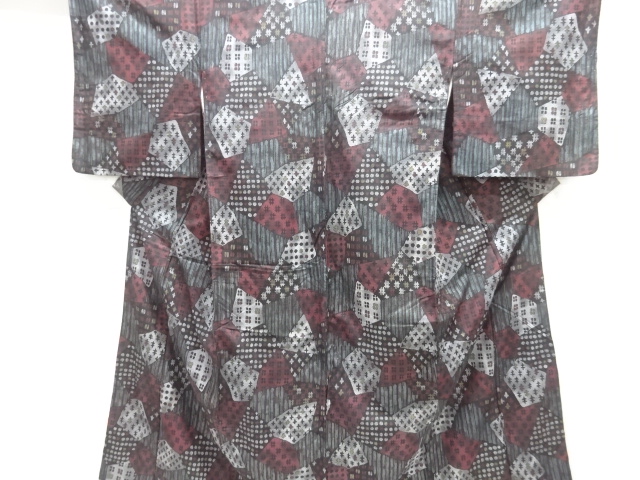 JAPANESE KIMONO / ANTIQUE KIMONO / TAISHO ROMAN STYLE / STONE PAVEMENT